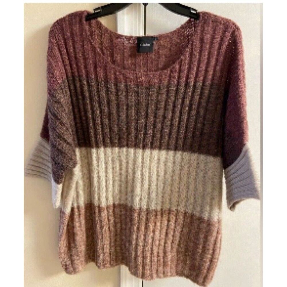 NWT 70% Wool Cliche Sweater Crewneck‎ Wool Mohair Blend Women's Large